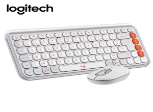 TECLADO LOGITECH + MOUSE POP ICON BLUETOOTH/WIRELESS SP / COPILOT/ WHITE