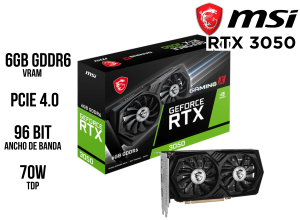 TARJETA DE VIDEO MSI RTX 3050 6GB GAMING X