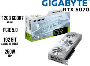 TARJETA DE VIDEO, GIGABYTE, RTX 5070 OC 12GB EAGLE ICE