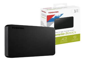 DISCO DURO EXTERNO TOSHIBA CANVIO BASICS, 1 TB, USB 3.0, 2.5", NEGRO.
