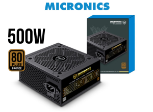 FUENTE DE PODER MICRONICS MIC P80B 500W APFC 80+ BRONZE