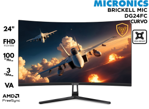 MONITOR GAMER, MIC BRICKELL,CURVO DG24FC 24P FHD 100HZ VA