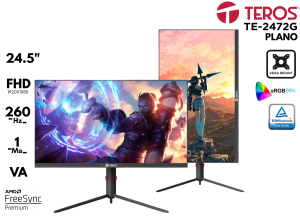 MONITOR GAMER TEROS TE 2472G 24P VA 260 HZ 1MS FHD