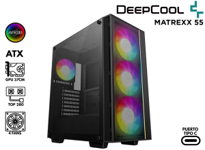 CASE GAMER, DEEPCOOL, MATREXX 55 MESH V4 C, A-RGB, MID TOWER