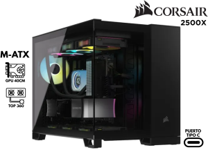 CASE GAMER, CORSAIR, 2500X BLACK