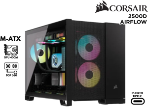 CASE GAMER, CORSAIR, 2500D AIRFLOW BLACK