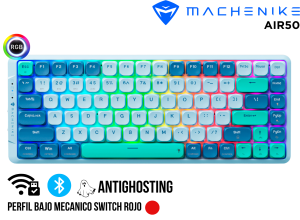 TECLADO MECANICO,MACHENIKE AIR50 COLOR AZUL