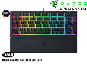 TECLADO GAMER, RAZER, ORNATA V3 TKL, MEMBRANE US LOW PROFILE