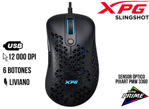 MOUSE GAMER, XPG, SLINGSHOT 12000 DPI EXOESQKELETON LIVIANO