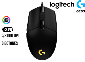 MOUSE LOGITECH G203 NEGRO