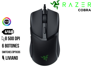 MOUSE GAMER, RAZER, COBRA 8500DPI CHROMA BLACK
