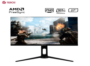 MONITOR PLANO GAMING TEROS TE-2752G, 27" FHD IPS, 165 HZ, 1 MS, HDMI, DP